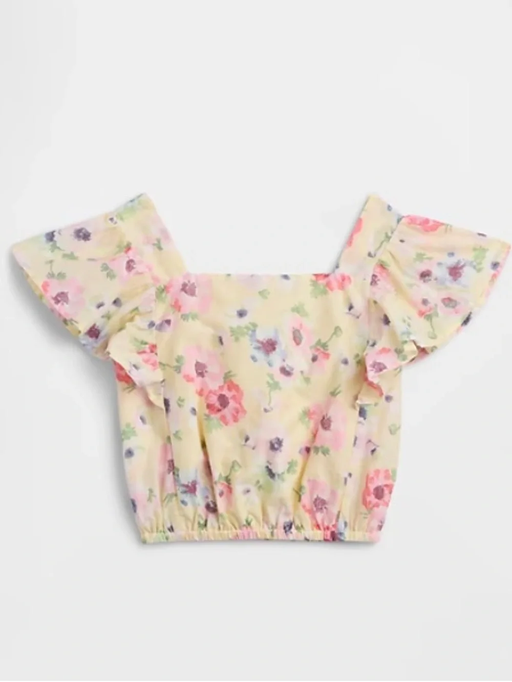 NWT • Kids Flutter Sleeve Top & Skirt in Easter spring floral 🌸🪻🌼